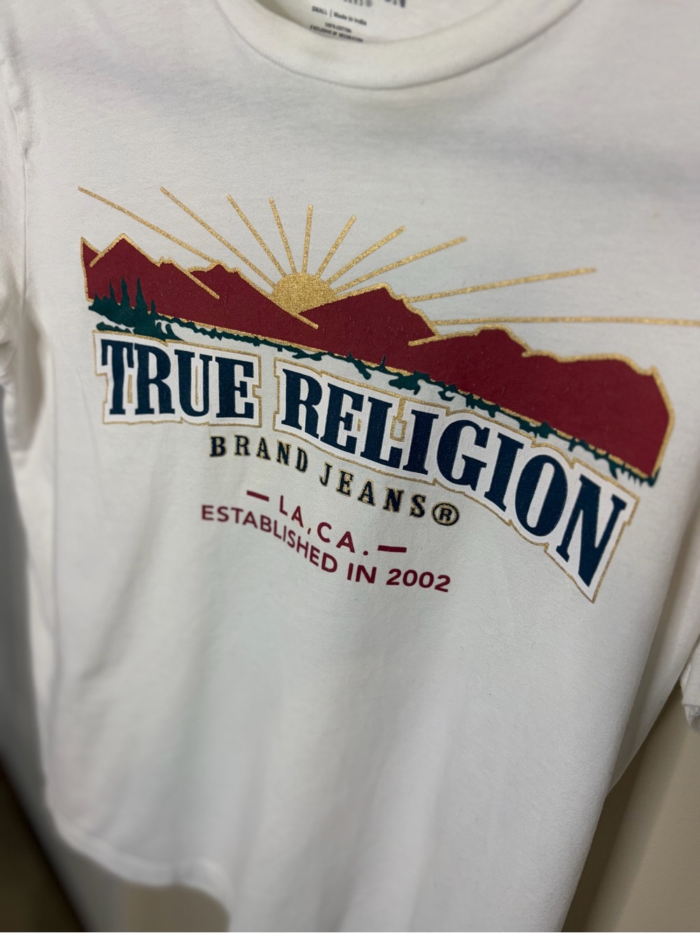 True Religion White Short-Sleeve Tee #1313